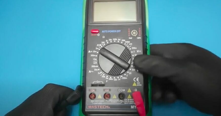 setting up the multimeter