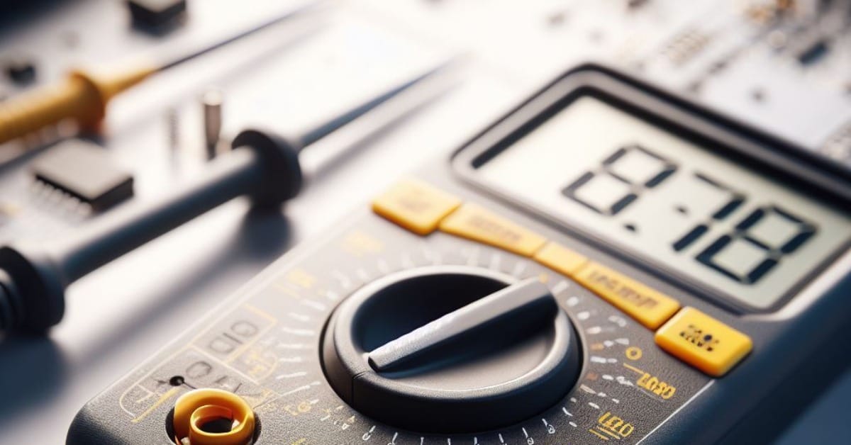 A close up look at a multimeter set