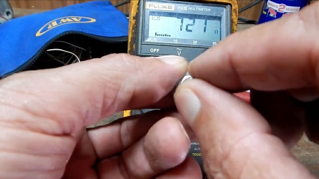 multimeter at 721 reading