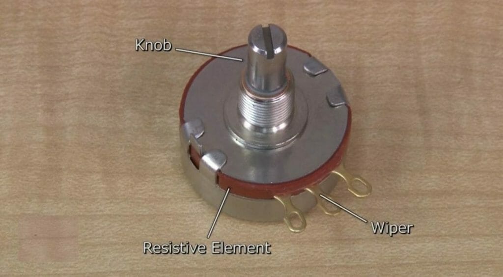 parts of the potentiometer device