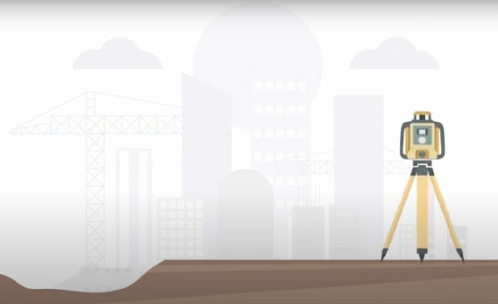 laser level device in a vector image