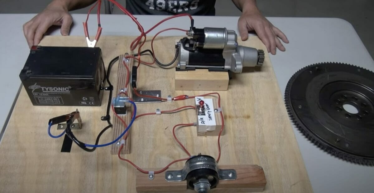 man and his starter motor and ignition circuit
