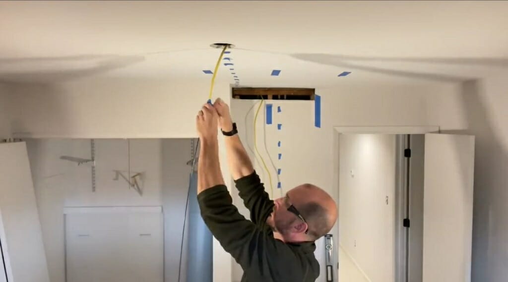 attaching the wire to the fish tape