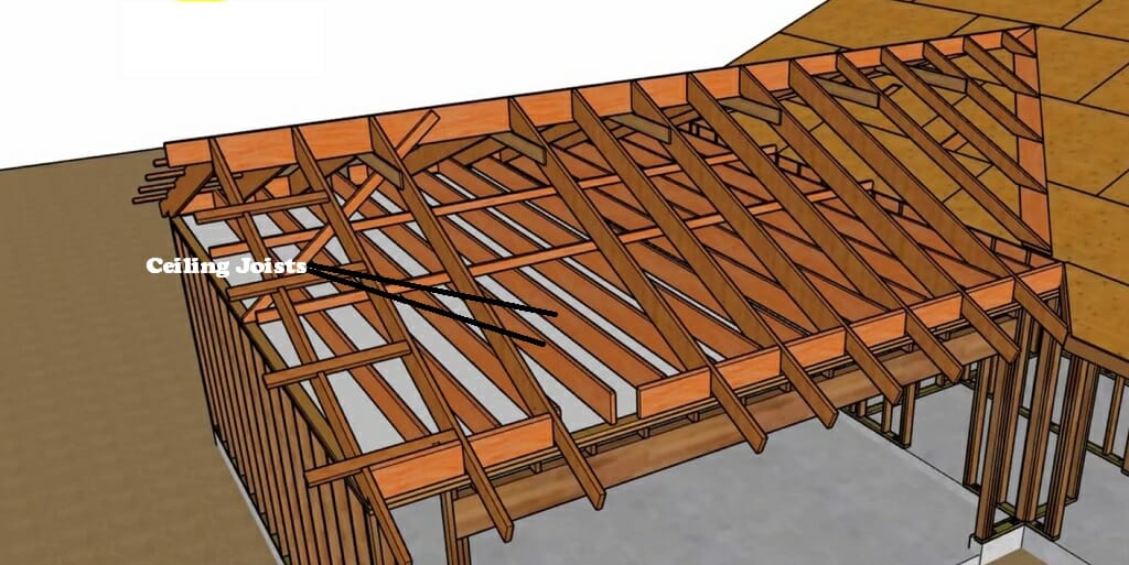 ceiling joists in graphic diagram