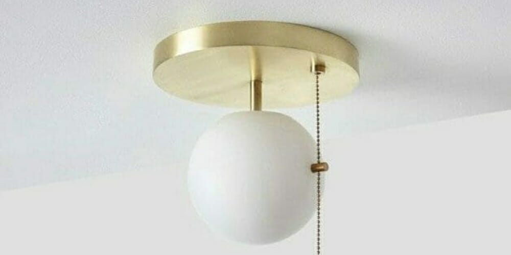 pull chain switch of a chandelier