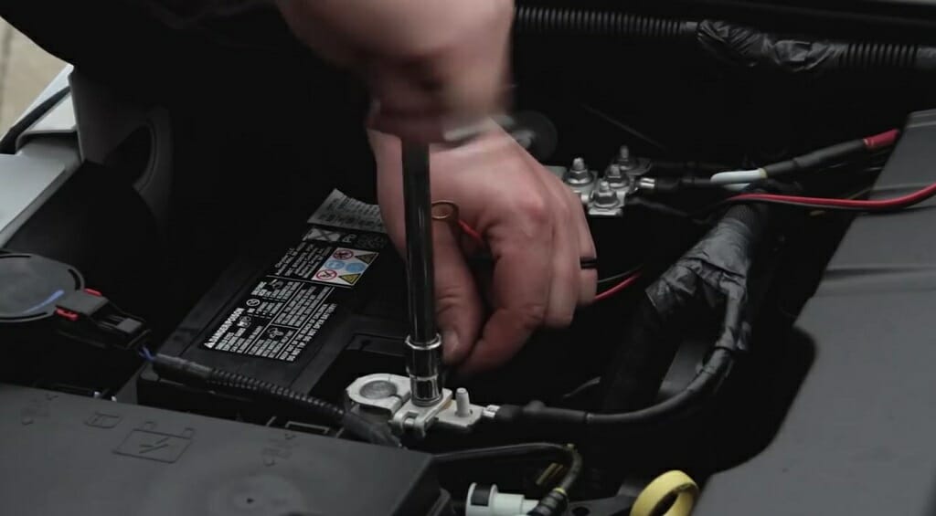 disconnecting the battery terminals