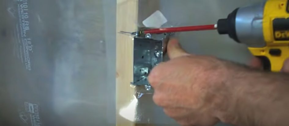 drilling securely into the stud