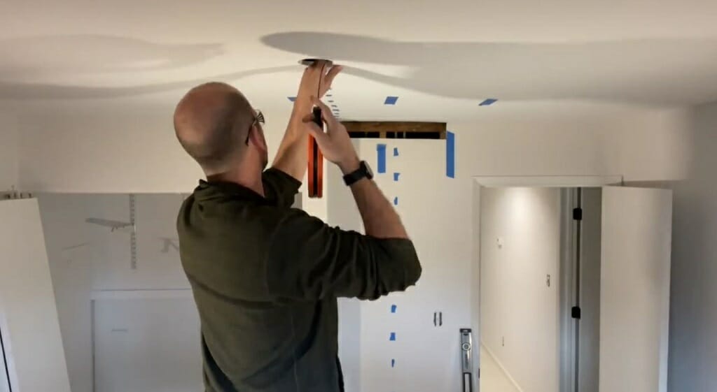 inserting the fish tape