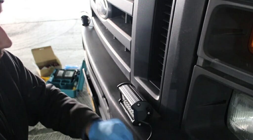 installing the 2nd off-road light