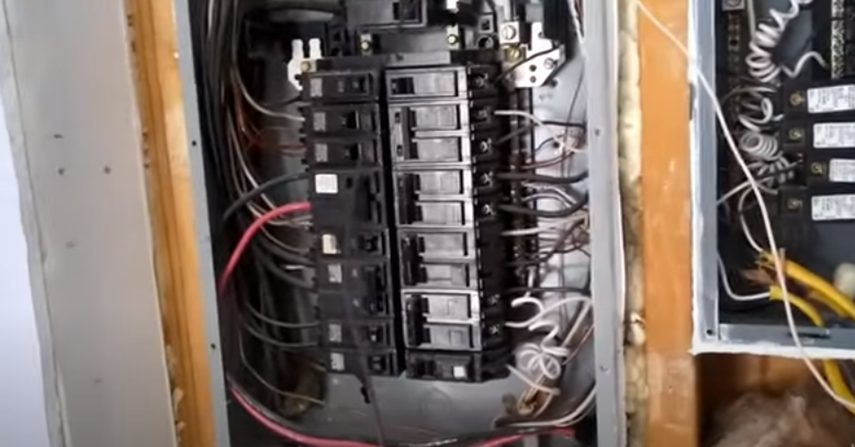 primary junction box from the garage