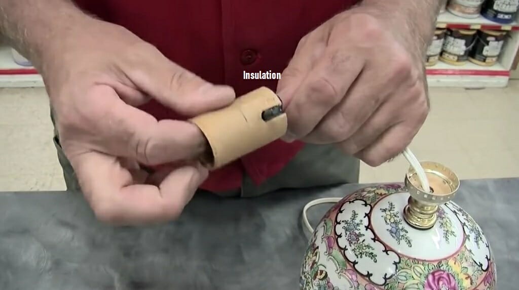 pulling out the shell and insulation
