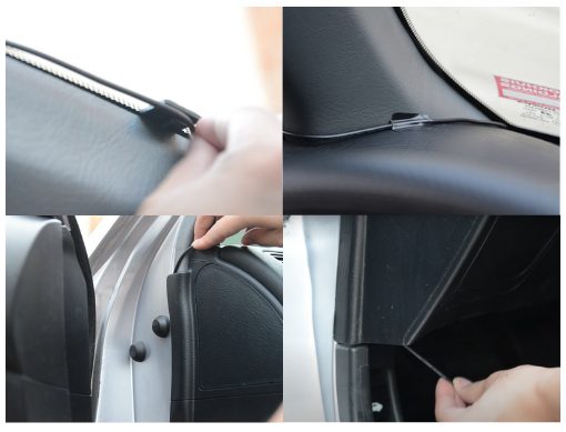 running the wire down the car window