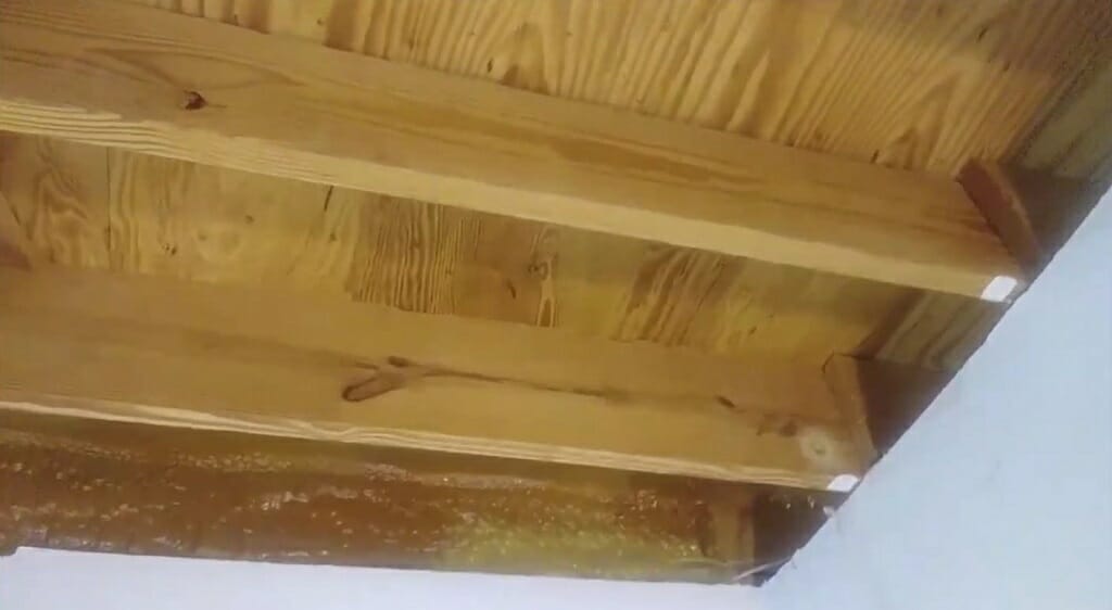 running wires through an open or incomplete ceiling