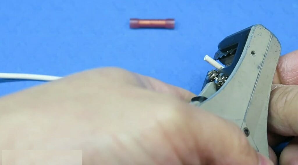 stripping the jumper wire