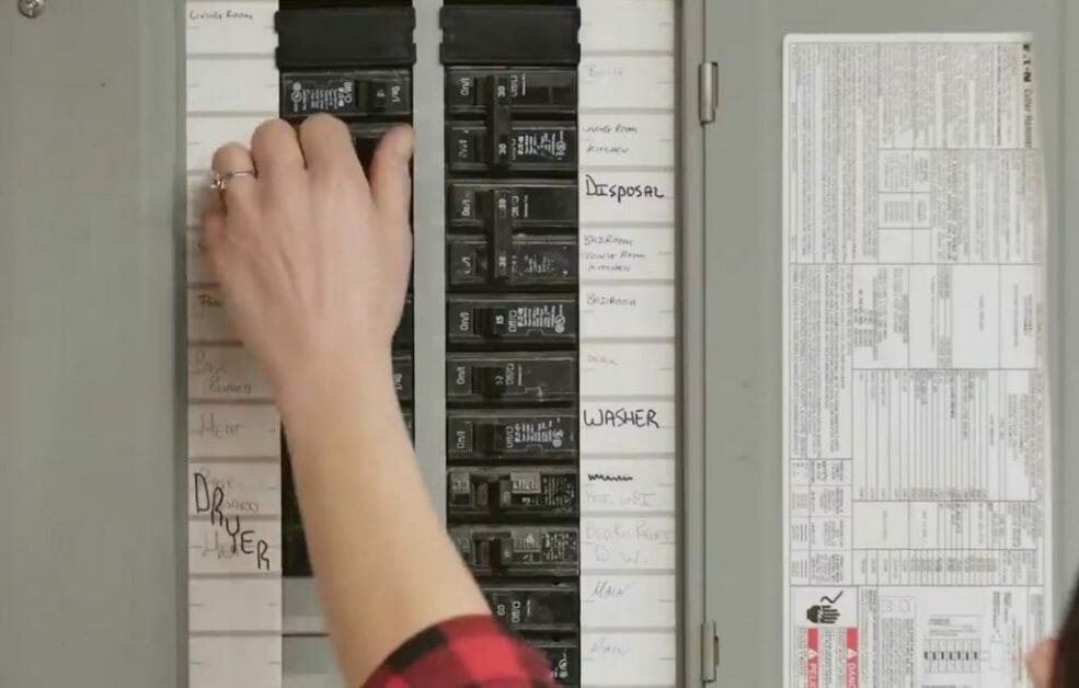 turning off the power