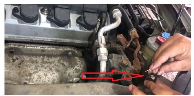 unplugging the cycling switch connector