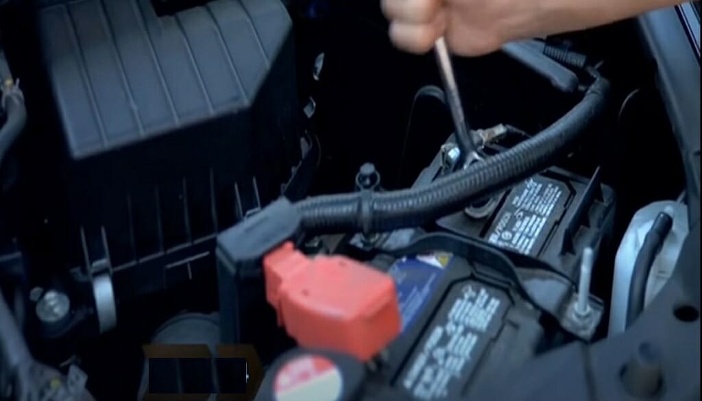 disconnecting battery