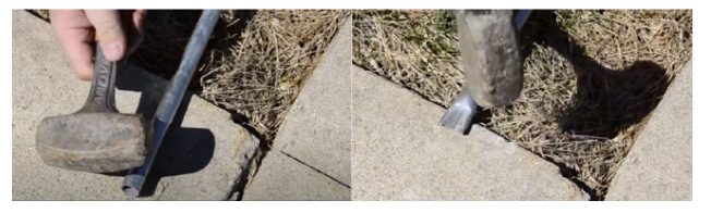 use your hammer and flatten the pipe’s side you'll be boring