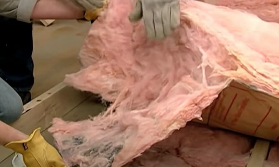 laying the insulation