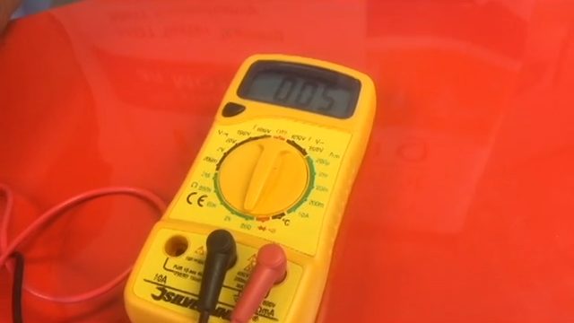 multimeter at 005 reading