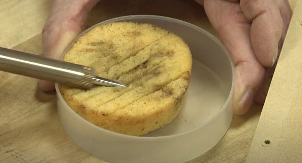 cleaning the soldering iron