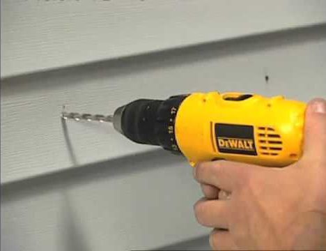 drilling into vinyl siding
