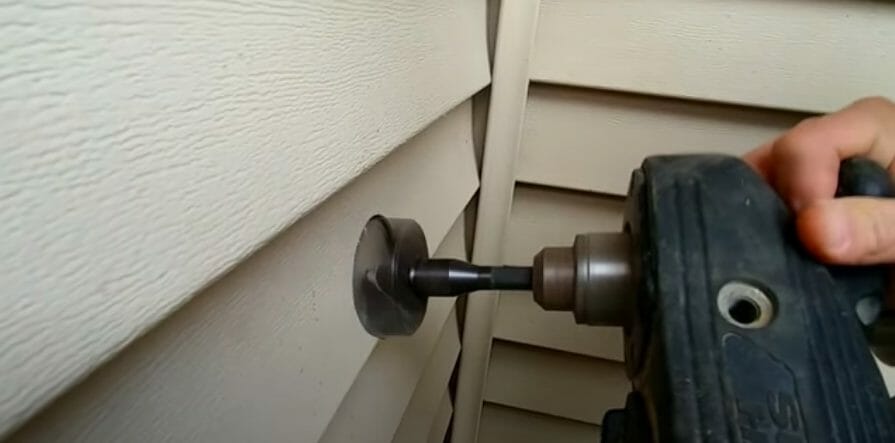 drilling large hole on vinyl wall