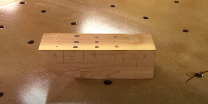 holes on wood