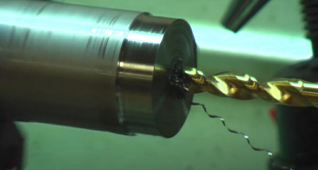 on going drilling of a titanium