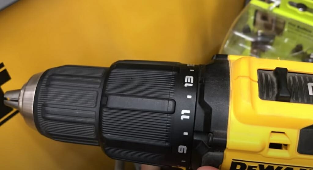 setting the speed and pressure of the power drill