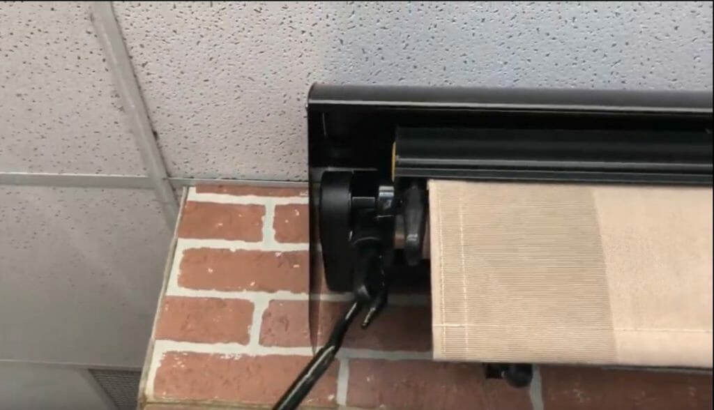 awnings with a lever