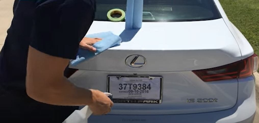 cleaning the deck lid