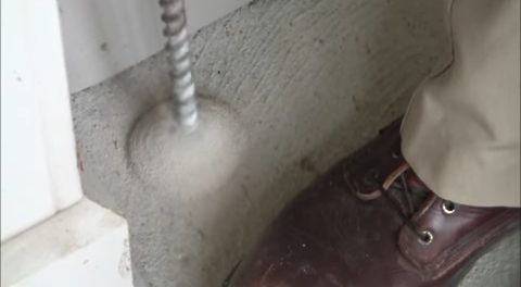 cut holes on house ground