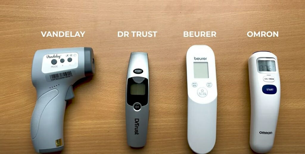 different brand of thermometers