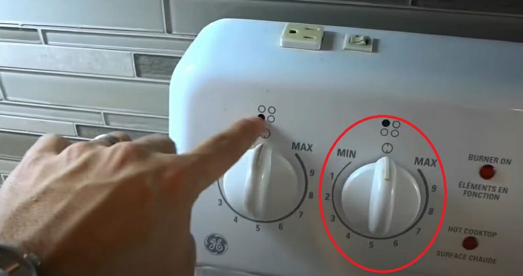 GE electric stove's dial number