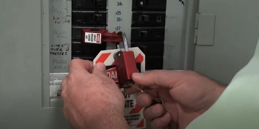 locking the breaker panel