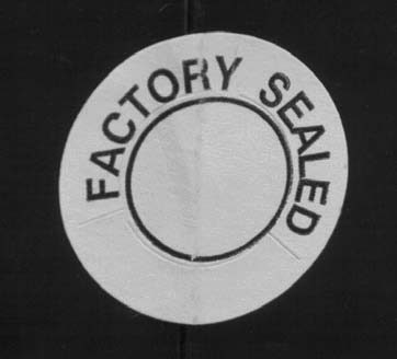 factory sealed label
