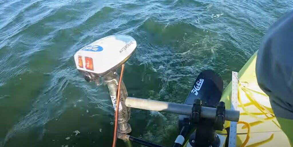trolling motor in action