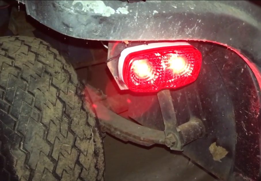 working lights on a golf cart