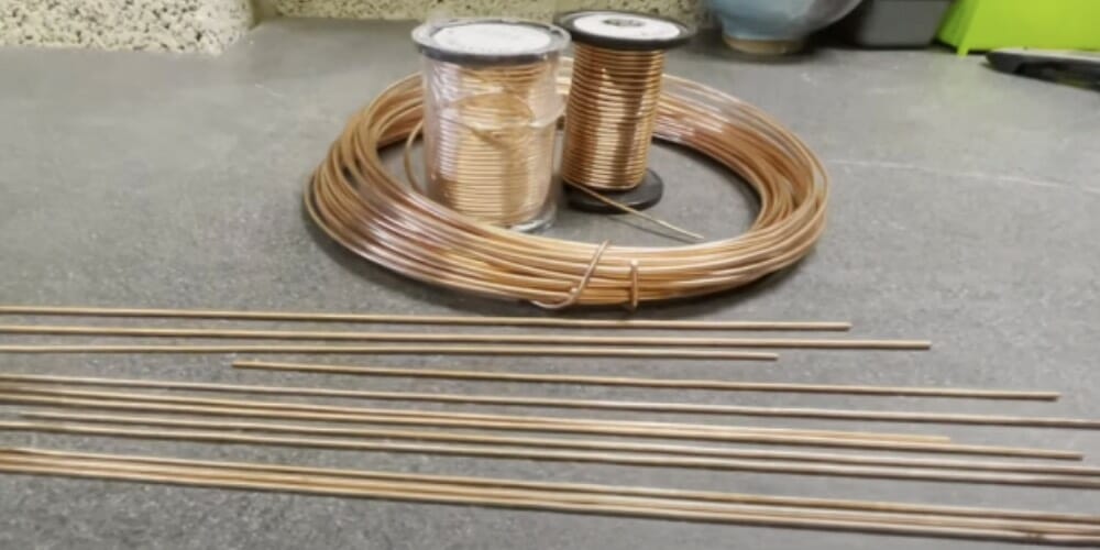 copper wires on the floor