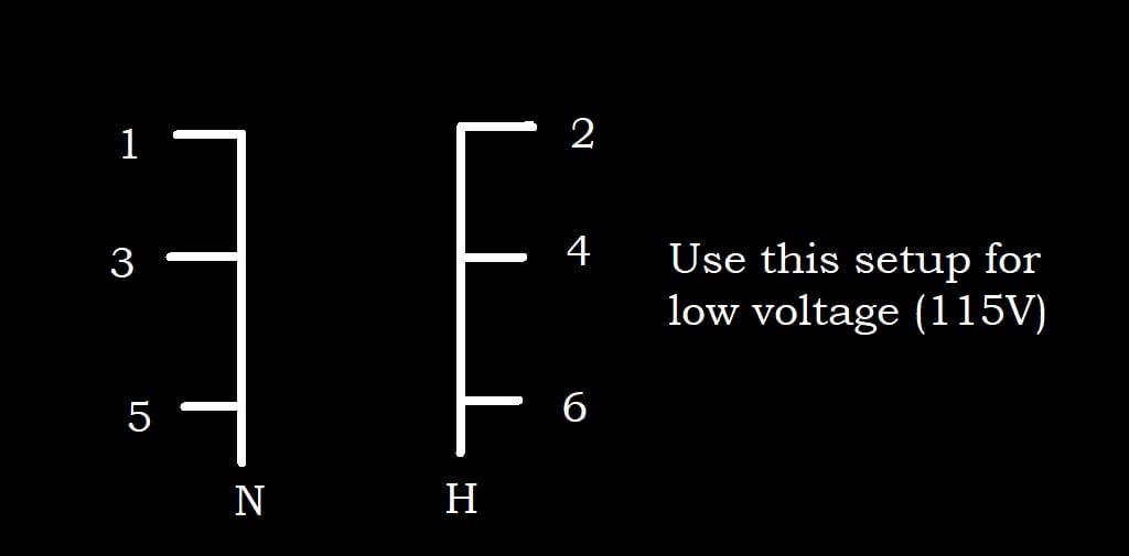 setup to use for 115v