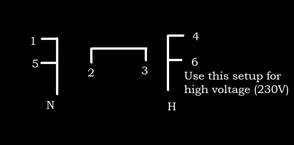 setup to use in a 230v