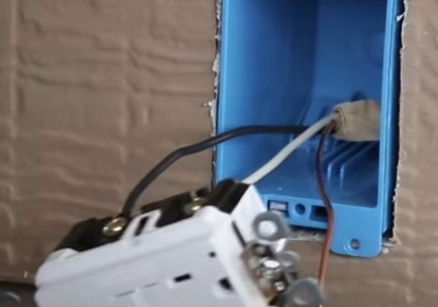 wiring the receptacle from the electrical blue box