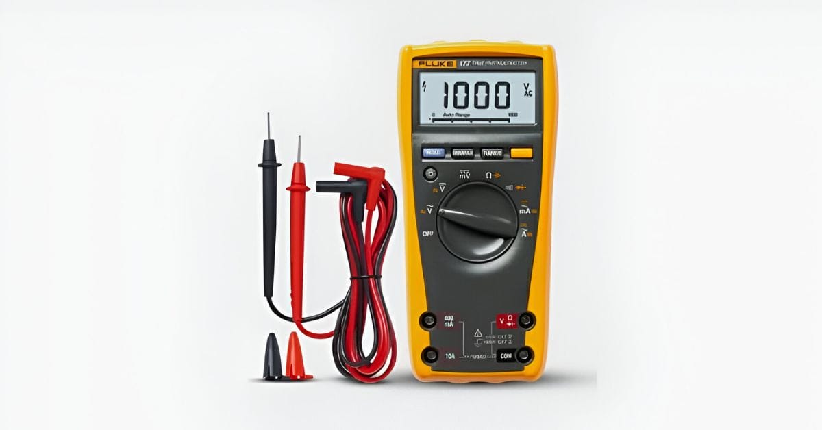 Multimeter set in white-gray background