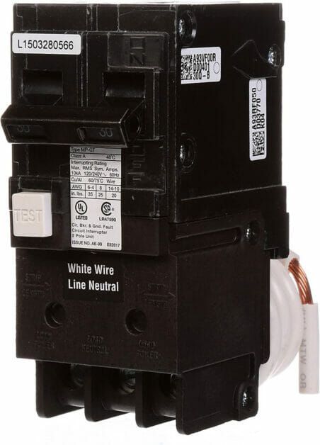 2-pole 30 amp GFCI circuit breaker