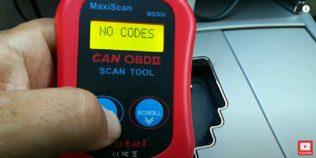 NO CODES showing on a scanning tool