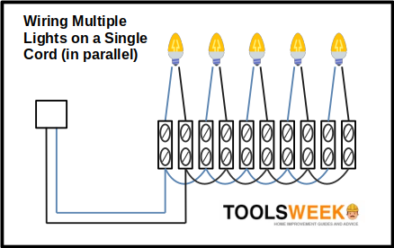 wiring multiple lights on a single cord