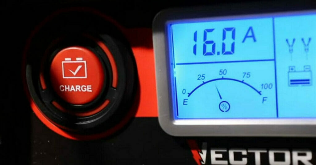 current shows on the monitor of a smart charger