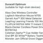 duracell table