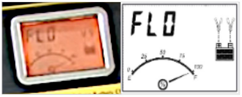 FLO display on the battery charger